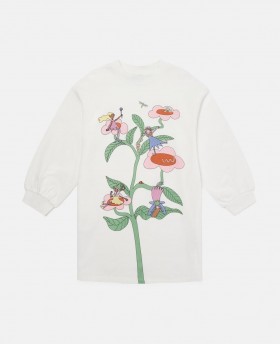  Stella McCartney Sweatshirtkleid mit Feenmuster, weiß | Kinderkleider & Jumpsuits