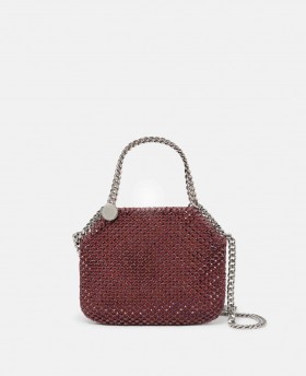 Stella McCartney Falabella Tiny Crystal Tote Bag Berry | Damen Die ikonische Falabella