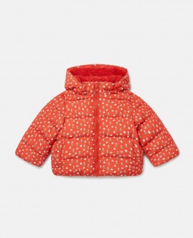  Stella McCartney Steppjacke mit Blumenmuster, rot-weiß | Mädchen