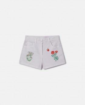  Stella McCartney Shorts mit Blumenstickerei, Lila | Kinderhosen & Shorts