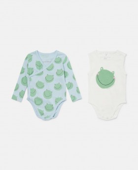  Stella McCartney Frosch-Strampler-Set Blau/Grün | Kinderkleider & Jumpsuits