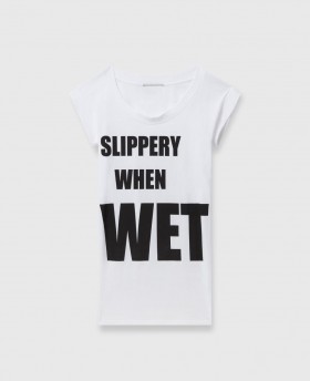Stella McCartney Kleid „Slippery When Wet“ in Schwarz-Weiß | Damenkleider