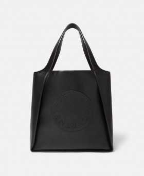  Stella McCartney Stella Logo Square Tote Bag Schwarz | Damen-Tragetaschen