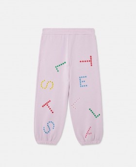  Stella McCartney Jogginghose mit Stella-Muster, Lavendel | Kinderhose & Shorts