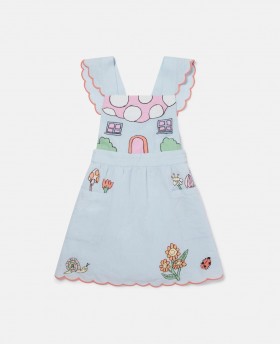Stella McCartney Fliegenpilz-Kleid und passende Pumphose, ärmellos, blau | Kinderkleider & Jumpsuits