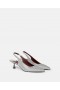 Stella McCartney Γόβες Kitten Heel με κρυστάλλους και slingbacks σε λευκό χρώμα | Γυναικείες Γόβες