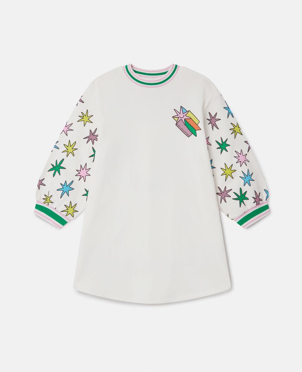 Stella Mccartney Bright Stars Sweatshirt Elbise Bej Çok Renkli | Çocuk Elbiseleri ve Tulumları