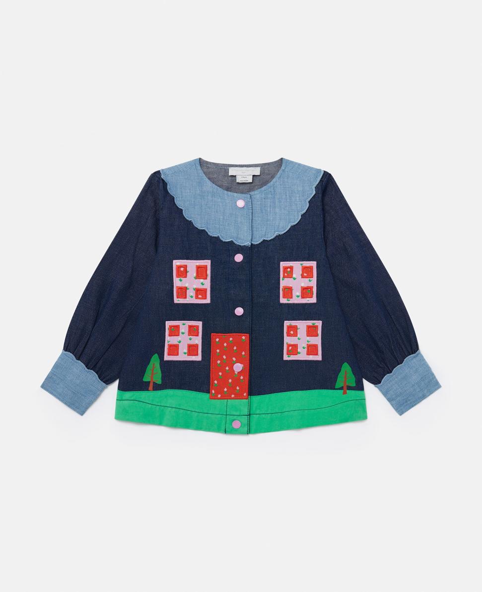 Stella McCartney Farmyard Appliqué bluza dugih rukava u višebojnoj boji | Dječje majice i topovi